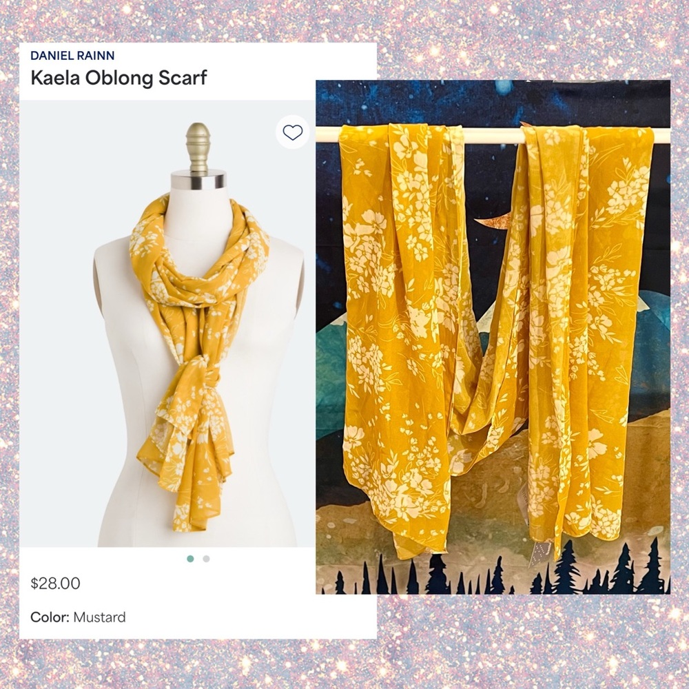 NWT Daniel Rainn Yellow Silky Scarf 💛